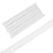 0.5 Inch x 5 Yards Sequin Ribbon Trim Sequin Braid Trim Ribbon, White