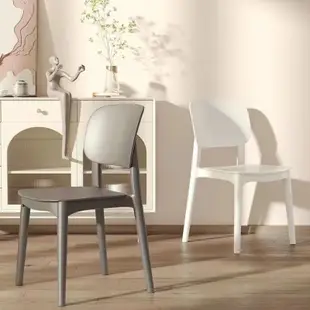 塑料椅子傢用加厚餐廳餐桌餐椅舒服久坐舒適現代簡約凳子靠背北歐 闆凳 塑膠椅 簡約 一體成形