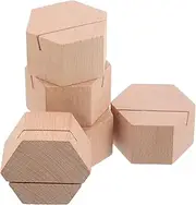 NOLITOY 5pcs Hexagon Card Holder Stylish Table Stands for Photos Name Cards Display for Workspaces Events and Home Decor