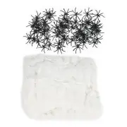 300g Halloween Spiders Web Decorations Super Stretch Spiders Web With 60 Fak WPD
