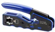 Compact RJ45 Crimper Cutter Tool for End Pass-Through Cat5/5e/6 Modular Plugs
