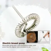 Handheld Milk Frother with Stainless Steel Whisk Electric Milk Foamer (Silver) H
