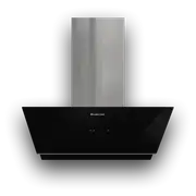 Kleenmaid 90cm Vertical Black Glass Wall Mounted Rangehood