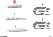 Genuine BMW K51 0J53 19 0J50 Lettering Left 51148396273