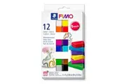 Staedtler Fimo Soft Modelling Clay - Set Of 12 Half Blocks (Assorted Colors)