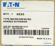 EATON CUTLER HAMMER HEX5 Type MA MC MDL HMDL NB ND Handle Extension 1251C65G01