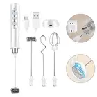 Compact Stainless Steel Milk Frother USB C Rechargeable for Coffee Lovers