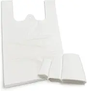 Lianpak FlexTech white clear Vest Carrier Bags (200, 12"x18"x24")