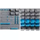 Giantz 44 Storage Bin Rack Wall-Mounted Tool Parts Garage Shelving Organiser Box