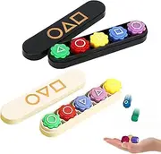VIDSTW Gonggi Korean Game Set, 10 Colourful Gonggi Stones and 2 Base Korean Games for Coordination Training, Gonggi Game, Traditional Korean Game for Together Party, Pack of 2