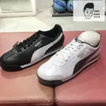 【AND.】PUMA ROMA BASIC 皮革 橡膠 硬底 休閒運動 黑白 男款 35357211