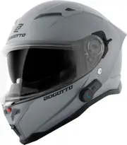 Bogotto H153 BT Bluetooth Helmet, grey, Size S for Men