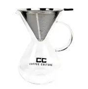 NEW COFFEE CULTURE POUR OVER COFFEE MAKER 600ml Drip Dripper Glass Brew Barista