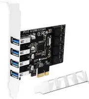Febsmart PCIE 4-Ports Superspeed 5Gbps USB 3.0 Expansion Card for Windows 11, 10