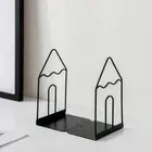 Anti-slip Metal Bookends Sturdy Desktop Bookshelf Simple Book Stand Students