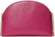[Kate Spade New York] Morgan Saffiano Leather Double Zip Dome Crossbody Pink Dune One Size, Pink