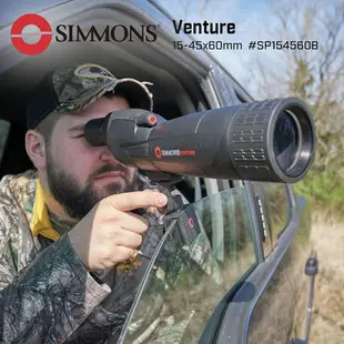 【美國 Simmons 西蒙斯】Venture 冒險系列 15-45x60mm 防水賞鳥型單筒望遠鏡 SP154560B (公司貨)