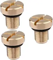 Beatifufu 3pcs Bleeder Screw Reservoir Plug Radiator Expansion Tank Screw for E36 Copper Plastic Easy Install Leak