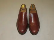 Peal & Co x Crockett & Jones Raywood Brown Leather Brogue Loafers 7D NWB $700