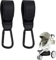 Pram Bag Clips,2Pcs Pram Clips for Bags,Buggy Clips for Pram Set,Black Pram H...