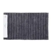 Algodon Lawson Plush Bath Mat Collection - Ebony - Bath Runner