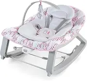 Ingenuity Keep Cozy 3-in-1 Grow with Me Vibrating Baby Bouncer Seat & Infant to Toddler Rocker, Vibrations & Toy Bar, 0-30 Months Up to 40 lbs (Pink Lily)