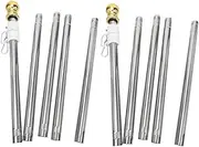 HYTROVE 2pcs Flagpole Flag Holder Tree Stakes Waterproof Garden Solar Lantern Plant Flag Mount Powered Outside Wall Flag Pole Flag Pole Accessories Tarp Poles Topper Stainless Steel Silver