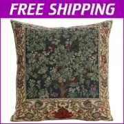Durable 16x16 Green Tree Decorative Pillow Cover - Boho Chic Home Accent