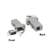 10x DB9 Male to RJ-12(6P6C) Female Modular Adapter Converter Serial Connection