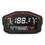 Motorcycle Thermometer Digital 12V Speed Meter Speedometer Adjust LCD Odometer