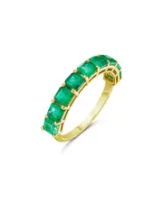 Forever Creations 14K 1.97 ct. tw. Emerald Half-Eternity Ring