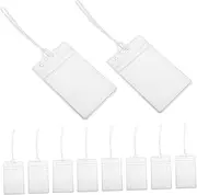 TOGEVAL Id Card Badge Holders Straps Plastic Luggage Tag Pouches for Travel Office Business Supplies