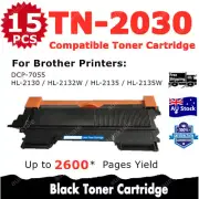 15x Compatible Toner TN2030 TN-2030 For Brother HL-2130 HL-2132 HL-2135W DCP7055