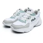 【FILA】女 透氣 中底EVA材質 Q彈柔軟 橡膠大底慢跑鞋 HIDDEN TAPE 6-白淺灰(5J329X143)