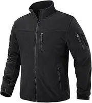[Zozogag] Men's Fleece Jackets Fall Winter Cold Weather Thermal Tactical Jackets Full Zip Jackets Black US XL (CN XXL)