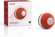Cheerble Interactive Cat Ball Toy, Automatic Moving Puzzle Toy Ball, Red