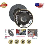 Wolverine 4.5" Zirconia Alumina Flap Discs - 60 Grit, 10 Pack for Angle Grinders