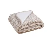 Dog Blanket Multipurpose Durable Hemming Soft Comfortable Waterproof Keep Warm Polyester Leopard Print Pet Cushion for Autumn-L