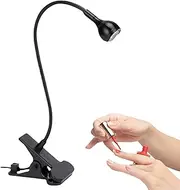 UV Nail Lamp - Clamp- UV Gooseneck Lamp for Gel Nails - Nail Accessories, Manicure Dryer, Small Portable UV Lamp for Home Salon, Fast and Even Curing