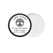 Solid Cologne 2 oz Handmade, Natural Beeswax and Coconut Oil Blend, Black Tin