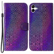 For Samsung Galaxy F04 4G/M04 4G/A04e 4G Wallet Phone Case Stand Leather Dazzling Phone Cover