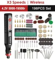 Mini Cordless Rotary Tool Bit Set Mill Grind Polish Drill Fit Dremel DIY Craft -