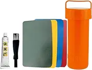 Inflatable Boat Repair Kit, Paddle Board Repair Kit, PVC Repair Patch Glue Kit Waterproof Repair Kit, Suitable for Repairing Inflatable Rafts, Swimming Pools, 6PCS/Set