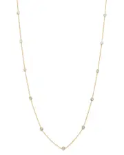 Diamond Station Necklace in 14K Yellow Gold, 1.0 ct. t. w.