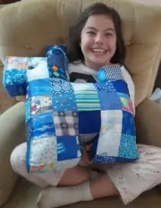 Scottish Dog Patchwork Cushion Toy Handmade.