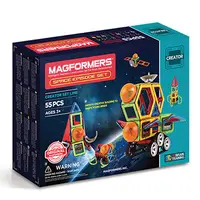 在飛比找PChome24h購物優惠-【Magformers 磁性建構片】太空探索55pcs AC