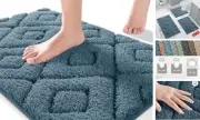 Bathroom Rugs Mat, Extra Soft Fluffy and Absorbent Microfiber Bath Rugs, Non