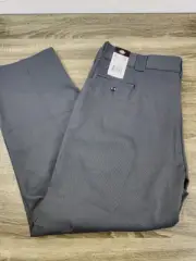 Dickies 874 Work Pants Men's 44x30 Gray Flat Front NEW