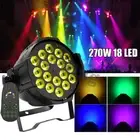 2Pack 270W Par Light DMX 18LED RGBW Stage Lighting DJ Disco Party Strobe Lights