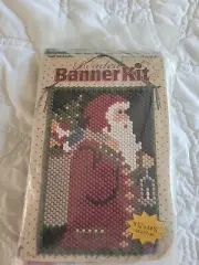 The Beadery Craft Products Beaded Banner Kit- Kris Kringle, New, Never Opened
